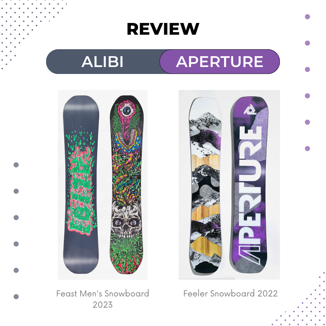 Alibi Feast Men’s Snowboard vs Aperture Feeler Snowboard